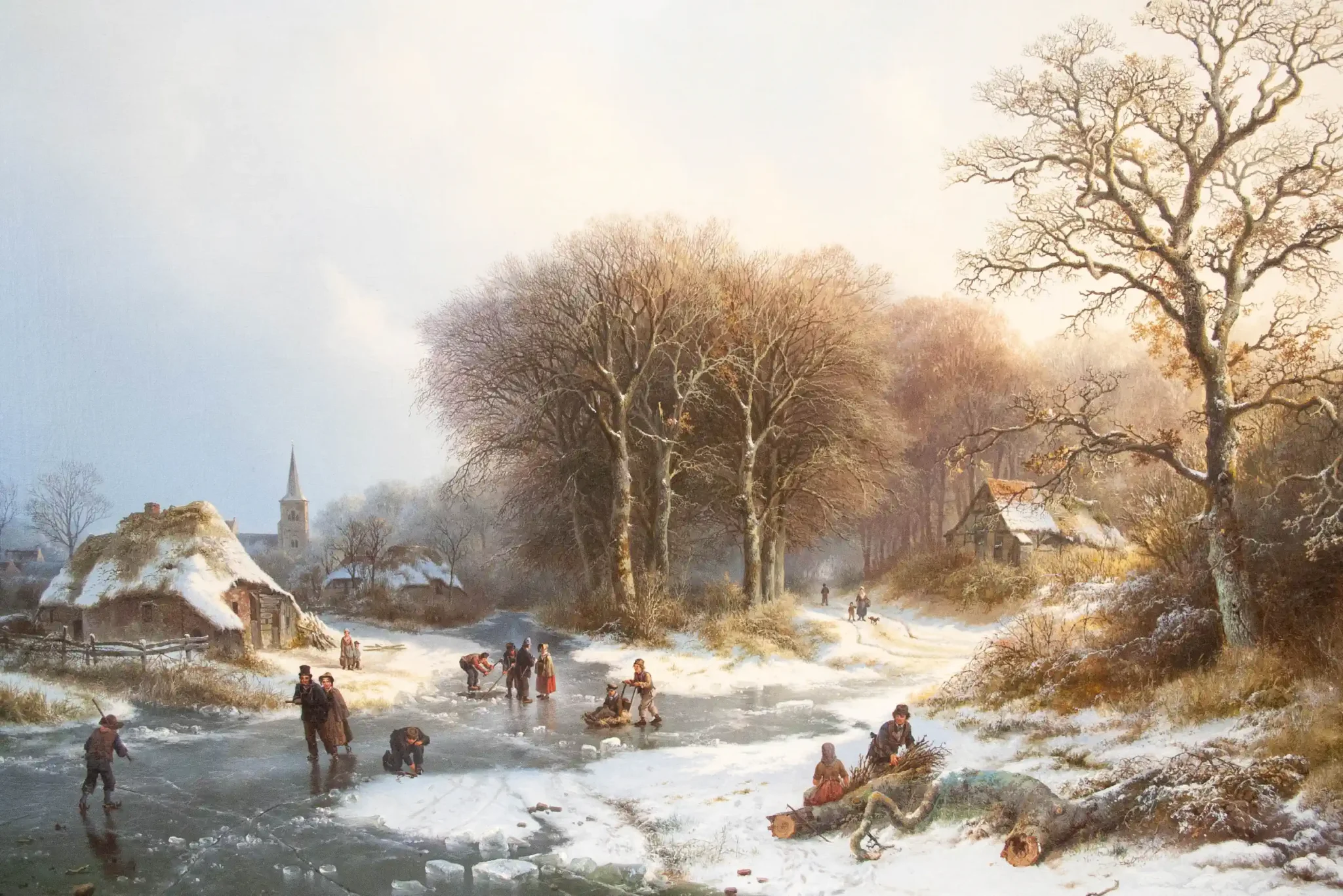 Winterlandschap van Barend Cornelis Koekkoek (1839 ), in Museum Boijmans Van Beuningen.