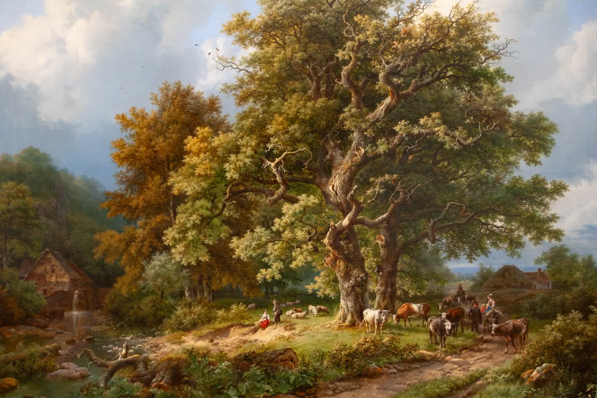 Zomerlandschap van Barend Cornelis Koekkoek (1839 ), in Museum Boijmans Van Beuningen.